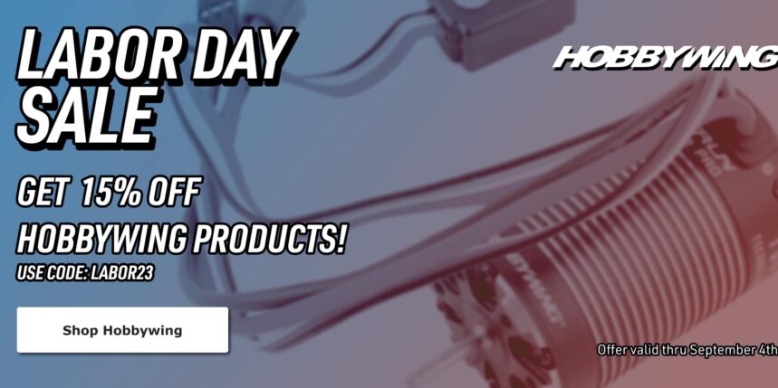 Get 15% Off on Hobbywing Products During AMain Hobbies’ 2023 Labor Day Sale