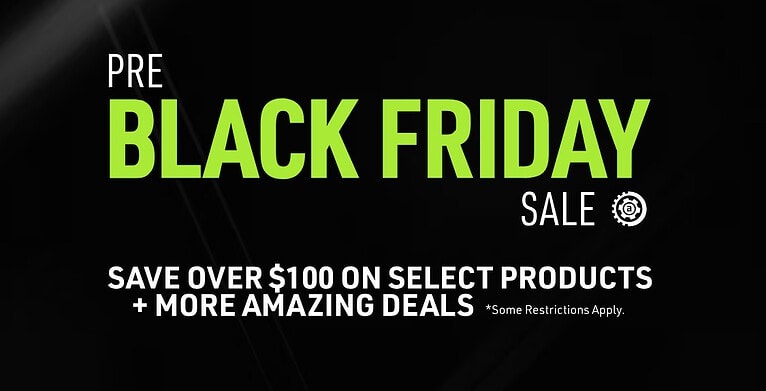 Black Friday sale banner for RC Newb offering discounts on RC products, emphasizing savings over $100 and exclusive deals for remote-controlled car enthusiasts.