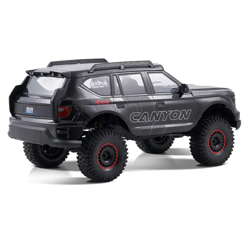 Battery-powered RC off-road vehicle with rugged tires, detailed exterior, and off-road capabilities designed for RC enthusiasts and hobbyists.
