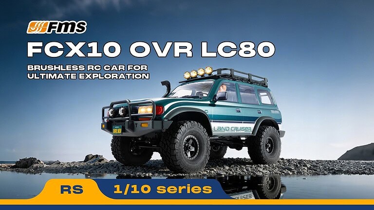 RC Newb FMS FCX10 Overland RC car designed for off-road exploration, featuring a durable build, realistic details, and high-performance capabilities for RC enthusiasts.