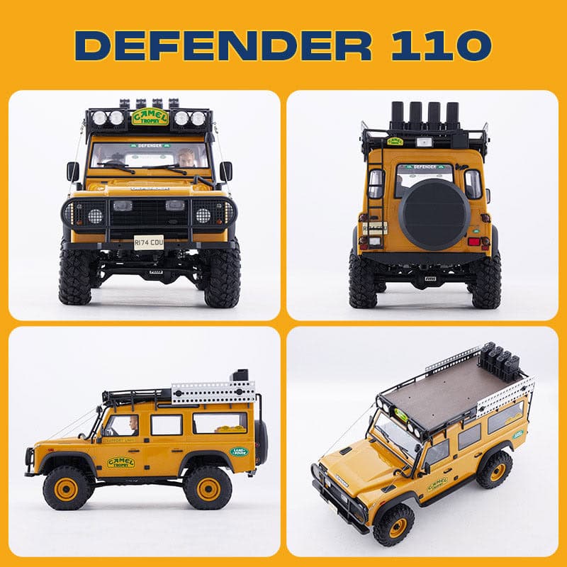 Rc defender 110 toy model, detailed miniature of rugged off-road vehicle for RC enthusiasts and collectors, features realistic design, durable construction, and customizable parts ideal for RC car hobbyists.