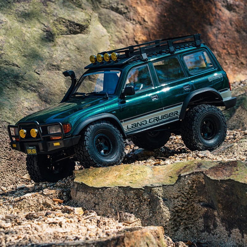 Detailed RC Toyota Land Cruiser 80 Brushless OVR Edition for off-road adventures.