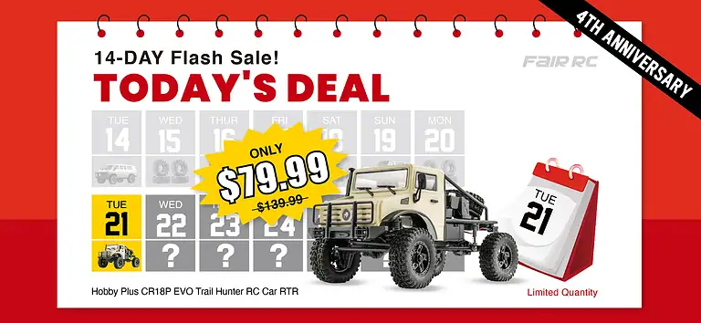 RC Newb RC Hobby Sale; 1/16 RC Car Off-Road Truck, 4WD RC Vehicle, Hobby Plus CR18P EVO Trail Hunter RC Car RTR, limited-time offer, best RC accessories and remote control vehicles for enthusiasts.