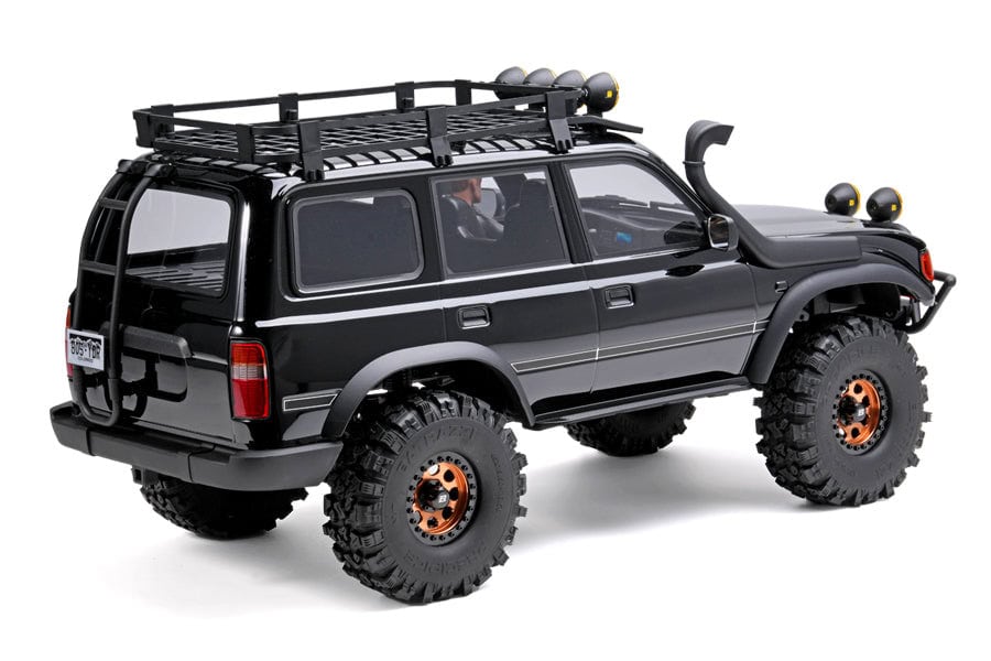 RC Newb RC Car with Black Mod, off-road vehicle, rugged design, and roof rack.