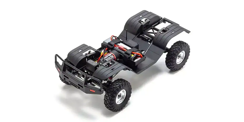 An RC car featuring the Kyosho LC60 body style, compatible with the KC10 lineup, showcasing a sleek design and durable construction for high-performance remote control racing.