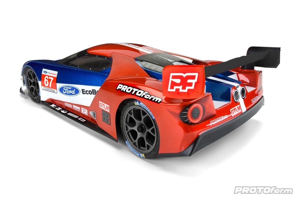 PROTOform Ford GT Clear Body for 190mm Touring Cars - Rear