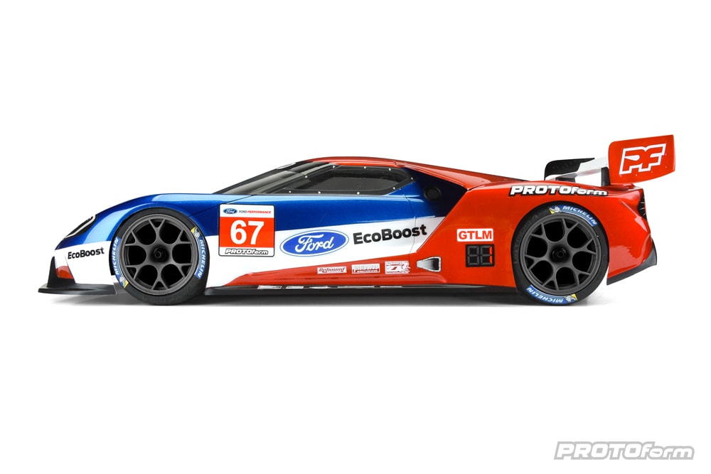 PROTOform Ford GT Clear Body for 190mm Touring Cars - Side