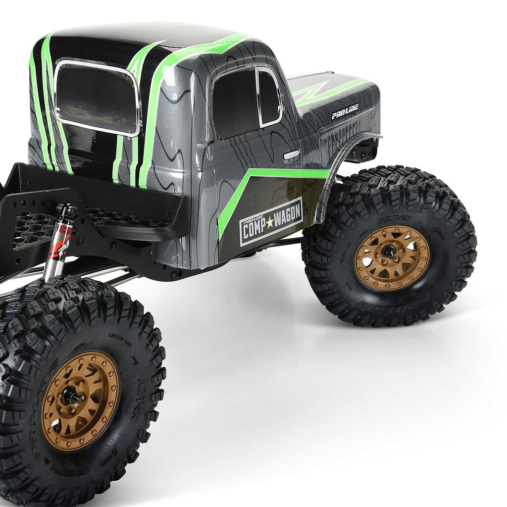 RC off-road truck with rugged tires and a colorful design, ideal for RC enthusiasts and hobbyists.