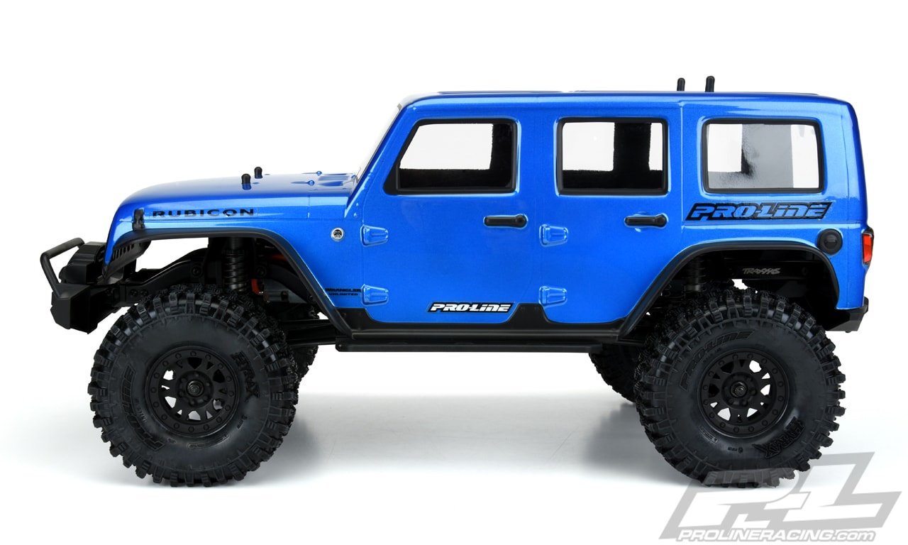 Pro-Line Pre-cut Pre-painted Jeep Wrangler Unlimited Rubicon Body for the Traxxas TRX-4 - Side