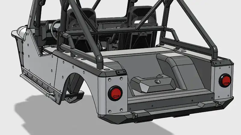 High-quality off-road buggy chassis with detailed engineering design, perfect for RC enthusiasts and hobbyists interested in durable RC car builds and remote control vehicle customization.