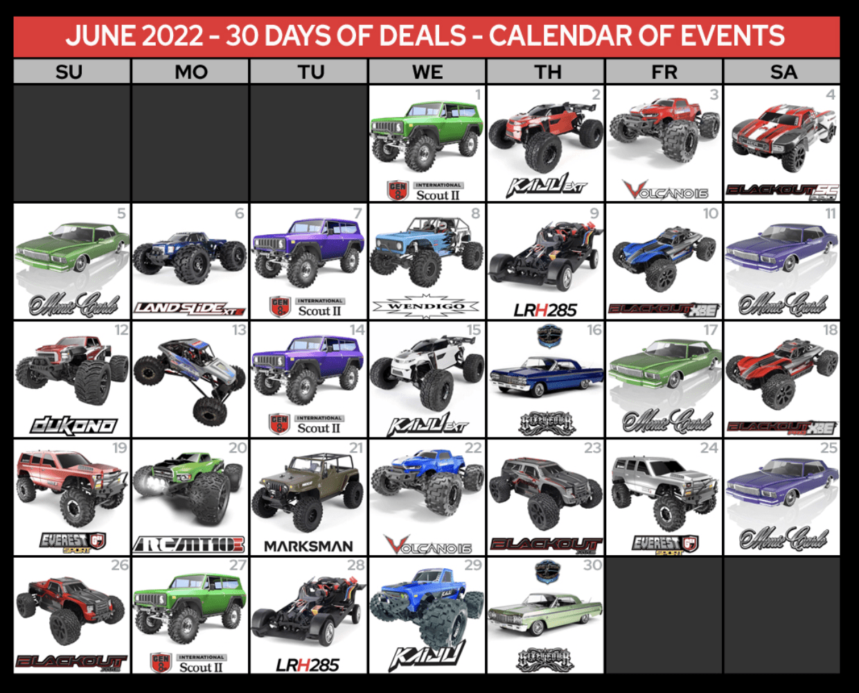 Redcat "30 Days of Deals" Day Two Kaiju EXT for 336.60 RC Newb