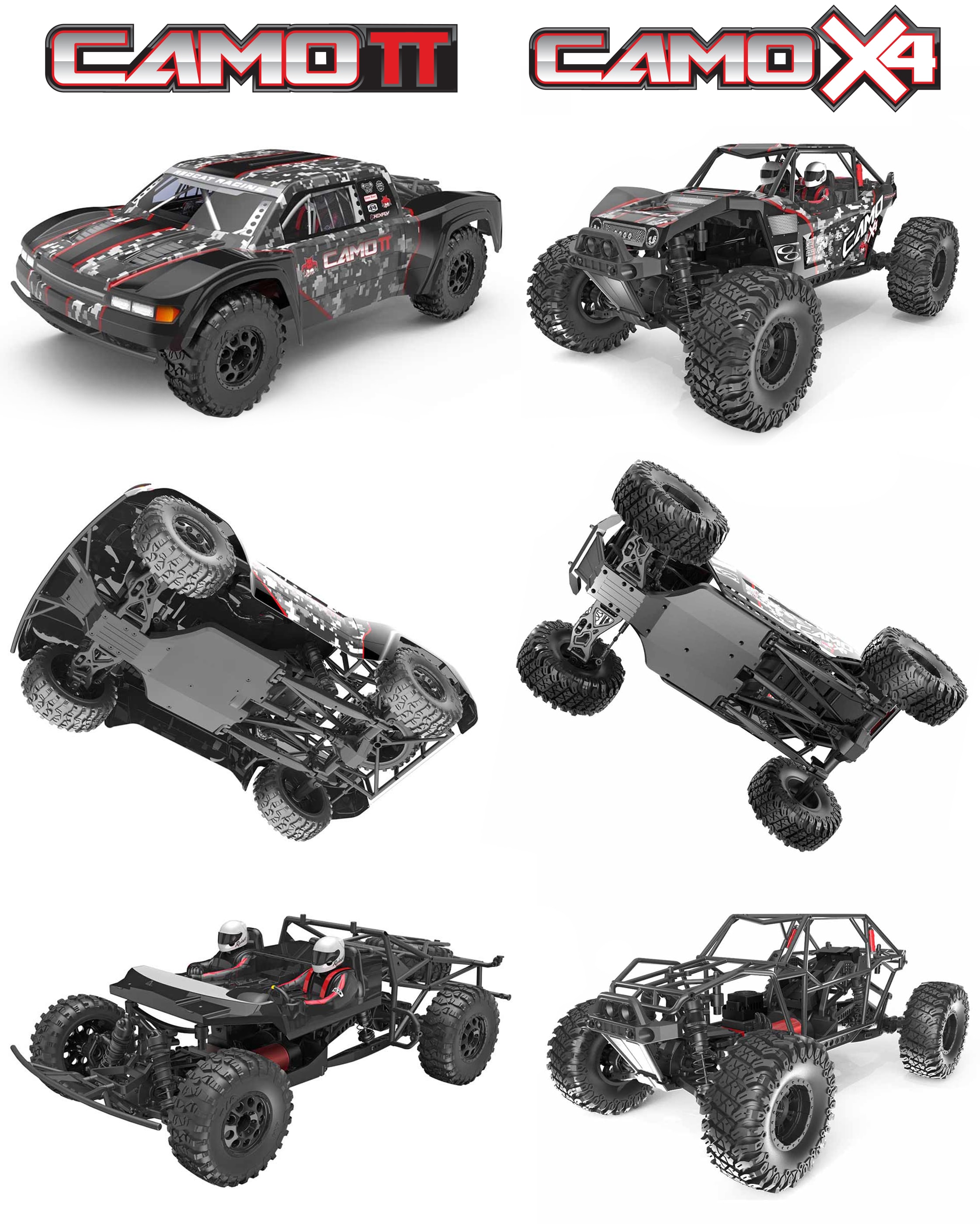 Redcat Racing Camo-X4 and Camo-TT Side-by-Side