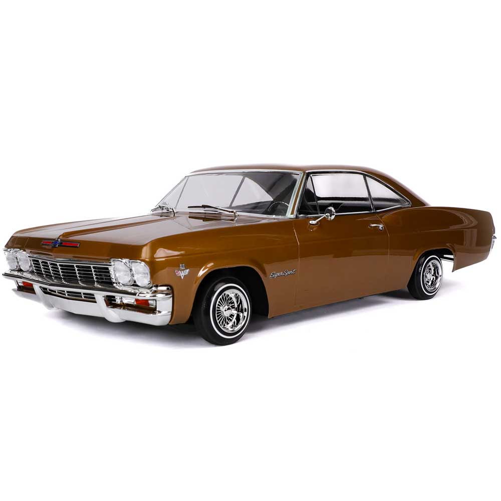 Vintage 1968 Chevrolet Super Sport muscle car with sleek brown exterior, iconic design, and classic chrome details, perfect for RC car enthusiasts and vintage car collectors.