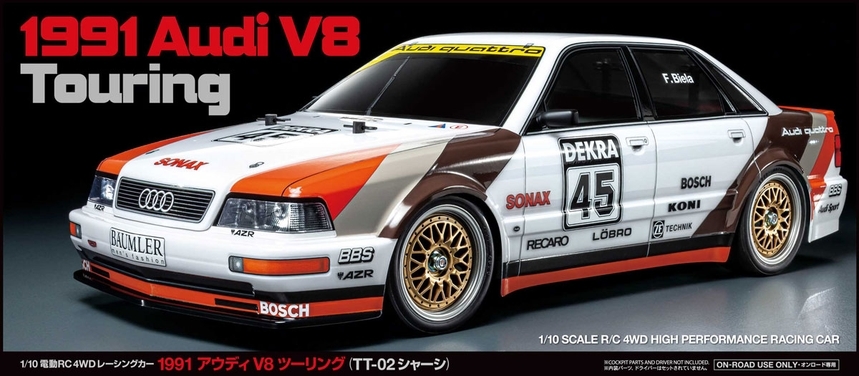 Tamiya 1991 Audi V8 Touring Car Kit - Box Art