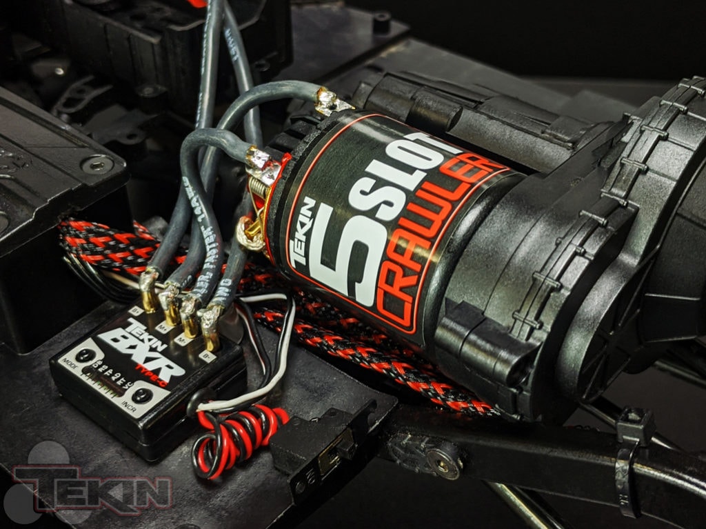 Tekin 5-slot Brushed Crawler Motor - Installed