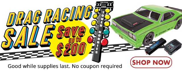 Save up to $200 During Tower Hobbies R/C Drag Racing Sale