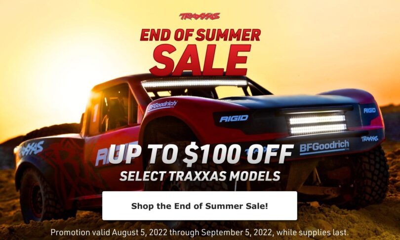Save up to $100 on Select Traxxas Models During the End of Summer Sale at Amain Hobbies