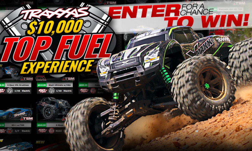 Enter to win a $10,000 Traxxas Shopping Spree or a Top Fuel Dragster Ride-along!