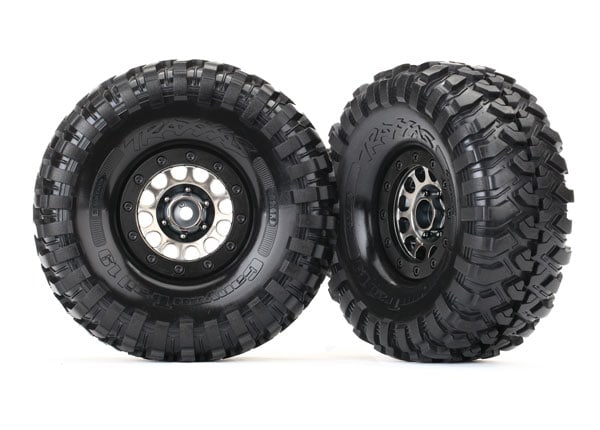 Traxxas TRX-4 Pre-mounted Method Black Chrome Beadlock Wheels and Tires