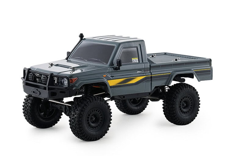 Remote control off-road vehicle with large tires, durable chassis, and detailed exterior designed for RC hobbyists and off-road RC car racing.
