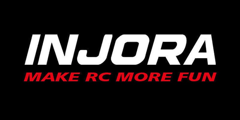 INJORA logo with the slogan Make RC More Fun, highlighting RC hobby accessories and upgrades.